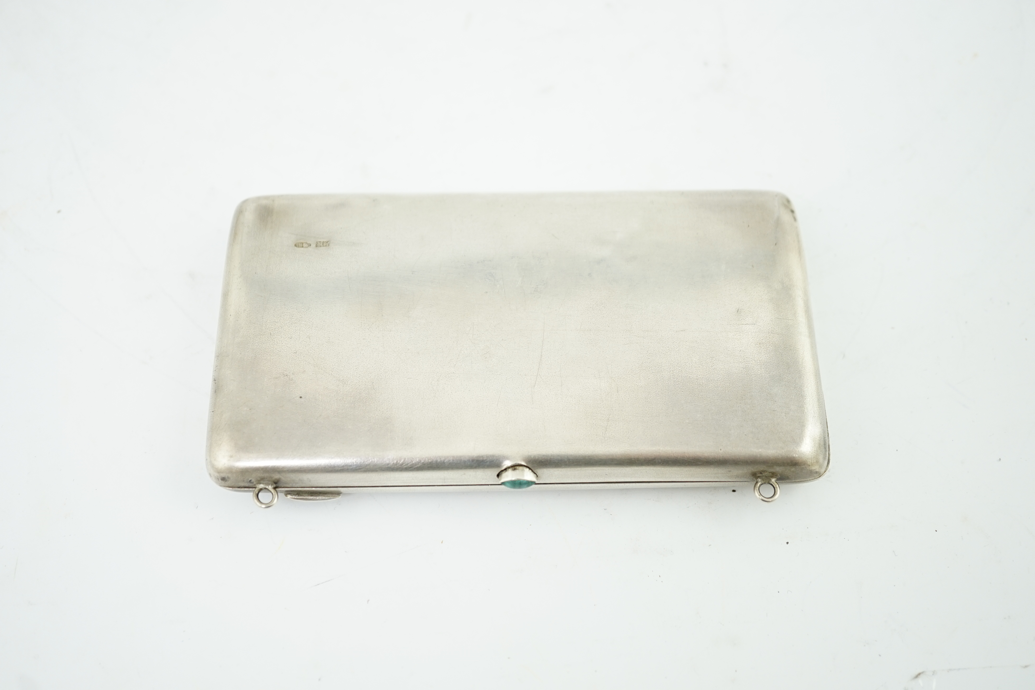 A late 19th/early 20th century Russian 84 zolotnik cigarette case